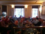 The whole group, L to R round the back. Sam Price, Mike Norris, Ron Haslam, Dave Moore, Jim Unsworth, Stuart Cameron, Kev Bolton, Stan Matthews, Vinny Collins. L to R round the table. John Waterhouse, Howie Nixon, Chris Bates, Keith Washinton, John Greenwood, Dave Holt, Barry Webb, Dave Law, John Darkin. 